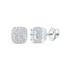 14kt White Gold Princess - Cut Diamond Square Earrings - A Timeless Treasure by Splendid Jewellery - Splendid Jewellery