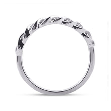 Load image into Gallery viewer, 14kt White Gold Princess Diamond Bridal Wedding Ring Band Set - Eternal Love - Top View