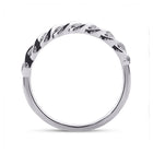 14kt White Gold Princess Diamond Bridal Wedding Ring Band Set - Eternal Love - Top View