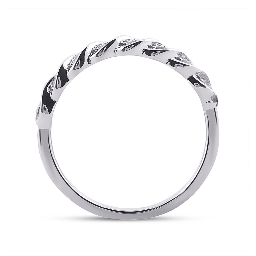 14kt White Gold Princess Diamond Bridal Wedding Ring Band Set - Eternal Love - Splendid Jewellery