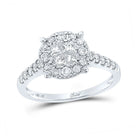 14kt White Gold Princess Diamond Cluster Bridal Wedding Engagement Ring - A Mesmerizing Love Affair - Splendid Jewellery