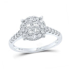 14kt White Gold Princess Diamond Cluster Bridal Wedding Engagement Ring - A Mesmerizing Love Affair - Splendid Jewellery