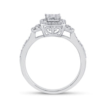 Load image into Gallery viewer, 14kt White Gold Princess Diamond Elegance Ring - Splendid Jewellery