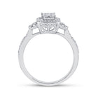 14kt White Gold Princess Diamond Elegance Ring - Splendid Jewellery