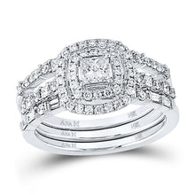 Load image into Gallery viewer, 14kt White Gold Princess Diamond Solitaire Bridal Wedding Engagement Ring - Enchanting Elegance - Splendid Jewellery