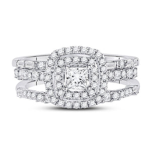 14kt White Gold Princess Diamond Solitaire Bridal Wedding Engagement Ring - Enchanting Elegance - Splendid Jewellery