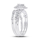 14kt White Gold Princess Diamond Solitaire Bridal Wedding Engagement Ring - Enchanting Elegance - Side View