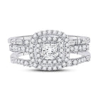 14kt White Gold Princess Diamond Solitaire Bridal Wedding Engagement Ring - Enchanting Elegance - Splendid Jewellery