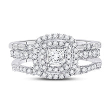 Load image into Gallery viewer, 14kt White Gold Princess Diamond Solitaire Bridal Wedding Engagement Ring - Enchanting Elegance - Splendid Jewellery
