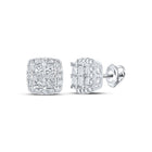 14kt White Gold Princess Diamond Square Earrings - Timeless Elegance and Dazzling Brilliance - Splendid Jewellery