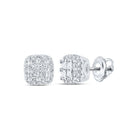 14kt White Gold Princess Diamond Square Earrings - Timeless Elegance and Sparkling Brilliance - Splendid Jewellery