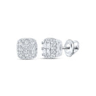 14kt White Gold Princess Diamond Square Earrings - Timeless Elegance and Sparkling Brilliance - Splendid Jewellery