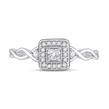 Load image into Gallery viewer, 14kt White Gold Princess Diamond Square Promise Ring - Splendid Jewellery