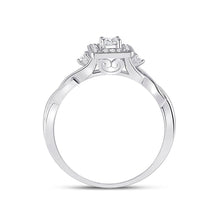 Load image into Gallery viewer, 14kt White Gold Princess Diamond Square Promise Ring - Splendid Jewellery