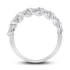 14kt White Gold Radiant Brilliance Diamond Band - Side View