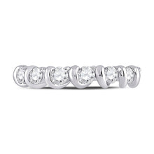 Load image into Gallery viewer, 14kt White Gold Radiant Brilliance Diamond Band - Front View