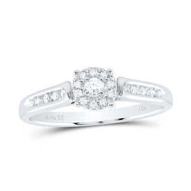 14kt White Gold Radiant Brilliance Diamond Bridal Wedding Ring Top View from Splendid Jewellery