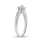14kt White Gold Radiant Brilliance Diamond Bridal Wedding Ring Side View from Splendid Jewellery