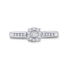 14kt White Gold Radiant Brilliance Diamond Bridal Wedding Ring Front View from Splendid Jewellery
