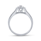 14kt White Gold Radiant Brilliance Diamond Bridal Wedding Ring Side View 2 from Splendid Jewellery