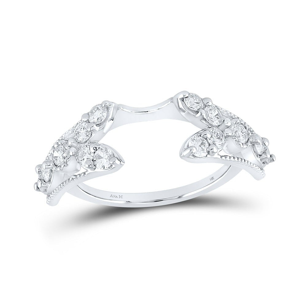 14kt White Gold Radiant Brilliance Diamond Wrap Enhancer Wedding Band - Splendid Jewellery