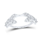 14kt White Gold Radiant Brilliance Diamond Wrap Enhancer Wedding Band - Splendid Jewellery