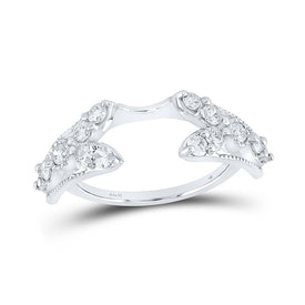 14kt White Gold Radiant Brilliance Diamond Wrap Enhancer Wedding Band - Splendid Jewellery