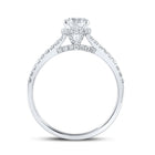 14kt White Gold Radiant Brilliance Engagement Ring - Eternal Love Collection - Side View