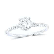 Load image into Gallery viewer, 14kt White Gold Radiant Brilliance Engagement Ring - Eternal Love Collection - Top View