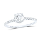 14kt White Gold Radiant Brilliance Engagement Ring - Eternal Love Collection - Top View