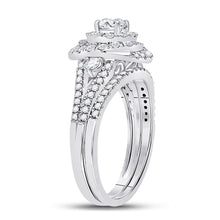 Load image into Gallery viewer, 14kt White Gold Radiant Brilliance Wedding Ring Band Set - Splendid Jewellery