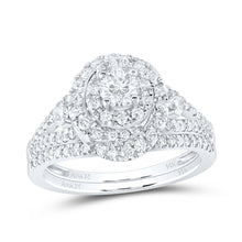 Load image into Gallery viewer, 14kt White Gold Radiant Brilliance Wedding Ring Band Set - Splendid Jewellery