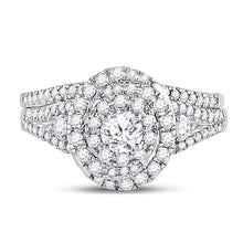 Load image into Gallery viewer, 14kt White Gold Radiant Brilliance Wedding Ring Band Set - Splendid Jewellery