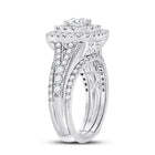 14kt White Gold Radiant Brilliance Wedding Ring Band Set - Splendid Jewellery