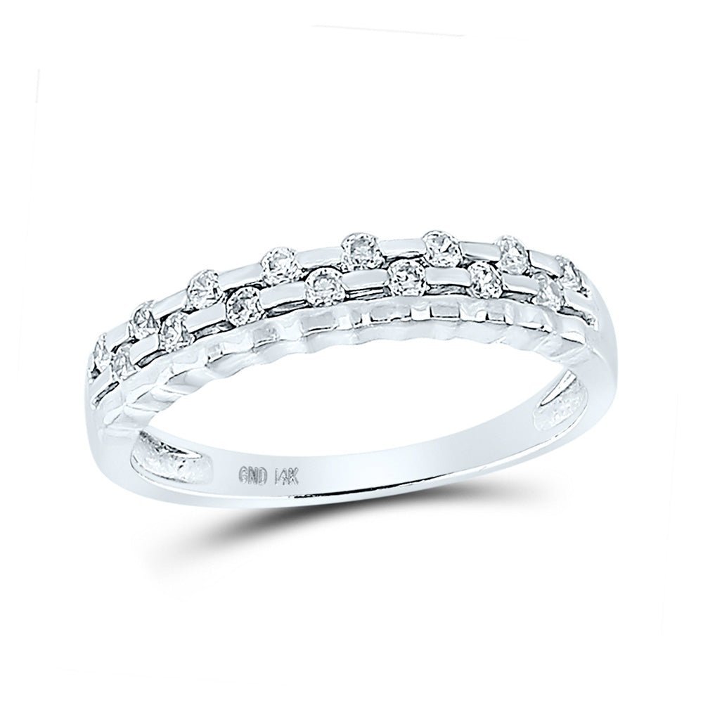 14kt White Gold Radiant Diamond Band Ring - A Dazzling Testament to Elegance and Brilliance - Splendid Jewellery