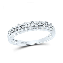 Load image into Gallery viewer, 14kt White Gold Radiant Diamond Band Ring - A Dazzling Testament to Elegance and Brilliance - Splendid Jewellery
