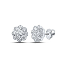 Load image into Gallery viewer, 14kt White Gold Radiant Diamond Blossom Earrings - Splendid Jewellery