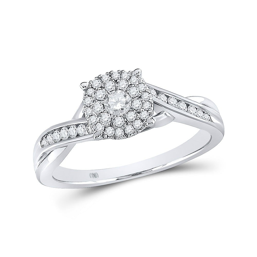 14kt White Gold Radiant Diamond Celebration Ring - Splendid Jewellery