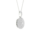 14kt White Gold Radiant Diamond Cluster Pendant - 1/2 Carat of Brilliance - Splendid Jewellery
