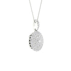 14kt White Gold Radiant Diamond Cluster Pendant - 1/2 Carat of Brilliance - Splendid Jewellery