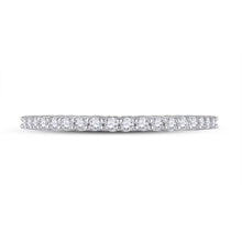 Load image into Gallery viewer, 14kt White Gold Radiant Diamond Eternity Wedding Band - A Timeless Symbol of Love and Elegance - Front View