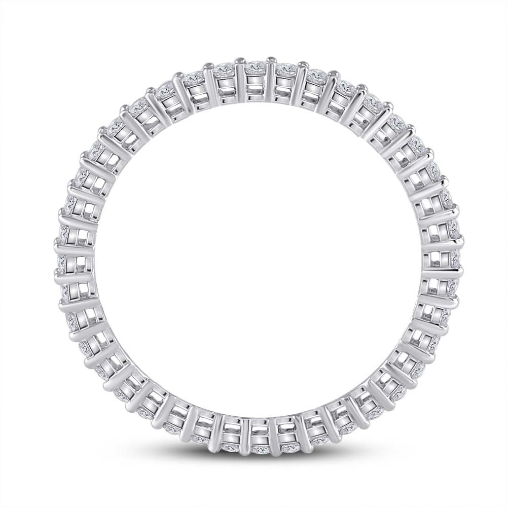 14kt White Gold Radiant Diamond Eternity Wedding Band - A Timeless Symbol of Love and Elegance - Splendid Jewellery