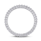 14kt White Gold Radiant Diamond Eternity Wedding Band - A Timeless Symbol of Love and Elegance - Side View
