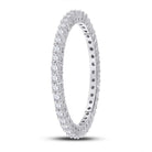 14kt White Gold Radiant Diamond Eternity Wedding Band - A Timeless Symbol of Love and Elegance - Splendid Jewellery
