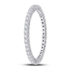 14kt White Gold Radiant Diamond Eternity Wedding Band - A Timeless Symbol of Love and Elegance - Second Side View