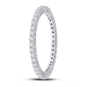 14kt White Gold Radiant Diamond Eternity Wedding Band - A Timeless Symbol of Love and Elegance - Splendid Jewellery