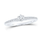14kt White Gold Radiant Diamond Solitaire Bridal Wedding Engagement Ring 1/3 Cttw | Splendid Jewellery - Splendid Jewellery