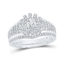 Load image into Gallery viewer, 14kt White Gold Radiant Love Diamond Bridal Wedding Ring Set - Splendid Jewellery