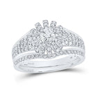 14kt White Gold Radiant Love Diamond Bridal Wedding Ring Set - Splendid Jewellery