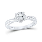 14kt White Gold Radiant Love Diamond Solitaire Bridal Wedding Engagement Ring 1/2 Cttw - Splendid Jewellery